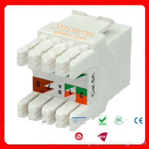 Cat5e 180 Degree UTP RJ45 Keystone Jack